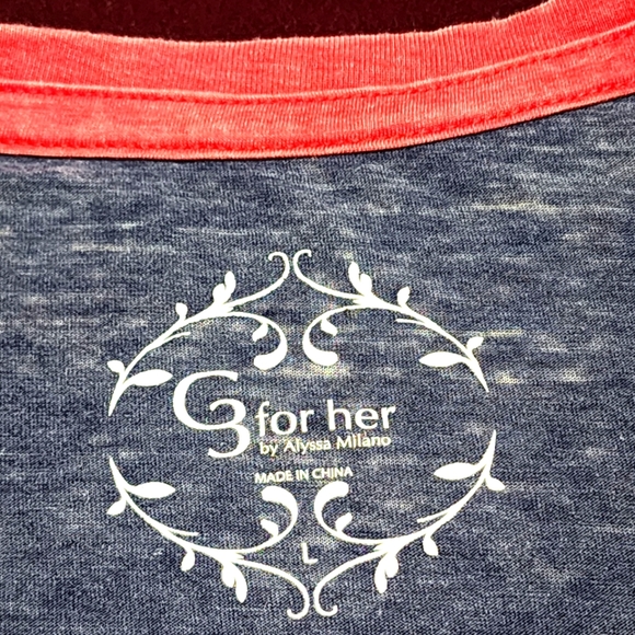 G3 For Her by Alyssa Milano Washington Nationals T-Shirt Baseball ⚾️ - Picture 2 of 8